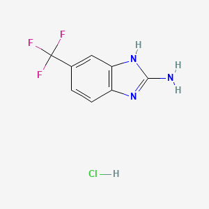 5-(Trifluoromethyl)-1H-benzo[d]imidazol-2-amine hydrochloride chemical structure (CAS 1423033-54-8)
