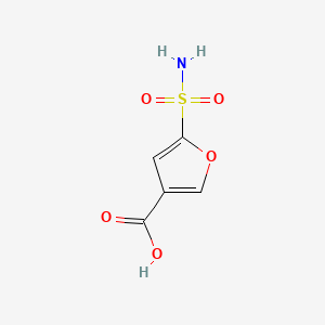 5-Sulfamoylfuran-3-carboxylic acid chemical structure (CAS 1423033-89-9)