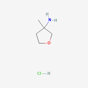 3-Methyloxolan-3-amine hydrochloride chemical structure (CAS 1423034-45-0)