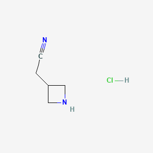 2-(Azetidin-3-yl)acetonitrile hydrochloride chemical structure (CAS 1423057-36-6)