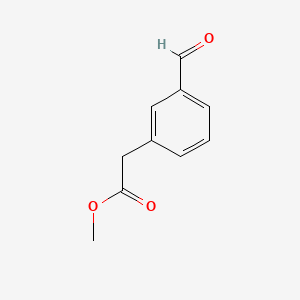 Methyl 2-(3-formylphenyl)acetate chemical structure (CAS 142327-44-4)