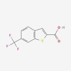 6-(Trifluoromethyl)benzo[b]thiophene-2-carboxylic acid chemical structure (CAS 142329-22-4)