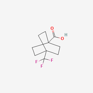 4-(Trifluoromethyl)bicyclo[2.2.2]octane-1-carboxylic acid chemical structure (CAS 14234-09-4)