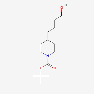 4-(1-Boc-4-piperidyl)-1-butanol chemical structure (CAS 142355-83-7)
