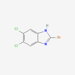 2-Bromo-5,6-dichloro-1H-benzo[d]imidazole chemical structure (CAS 142356-40-9)