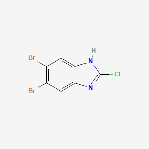 5,6-Dibromo-2-chloro-1H-benzo[d]imidazole chemical structure (CAS 142356-67-0)