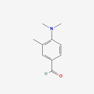 4-(Dimethylamino)-3-methylbenzaldehyde chemical structure (CAS 1424-69-7)