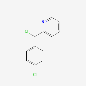 2-(Chloro(4-chlorophenyl)methyl)pyridine chemical structure (CAS 142404-69-1)
