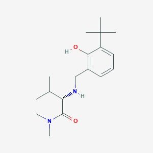 (S)-2-((3-(tert-Butyl)-2-hydroxybenzyl)amino)-N,N,3-trimethylbutanamide chemical structure (CAS 1424356-79-5)
