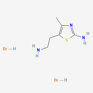 2-Amino-4-methyl-5-thiazoleethanamine, dihydrobromide chemical structure (CAS 142457-00-9)