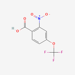2-Nitro-4-(trifluoromethoxy)benzoic acid chemical structure (CAS 142494-70-0)