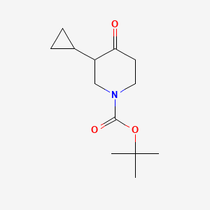 tert-Butyl 3-cyclopropyl-4-oxopiperidine-1-carboxylate chemical structure (CAS 1425336-34-0)