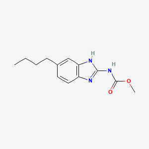 Methyl (5-butyl-1H-benzo[d]imidazol-2-yl)carbamate chemical structure (CAS 14255-87-9)