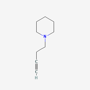 1-(But-3-yn-1-yl)piperidine chemical structure (CAS 14256-74-7)