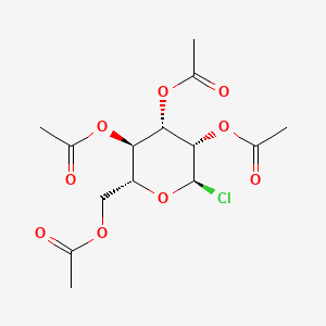 (2R,3R,4S,5S,6R)-2-(Acetoxymethyl)-6-chlorotetrahydro-2H-pyran-3,4,5-triyl triacetate chemical structure (CAS 14257-40-0)