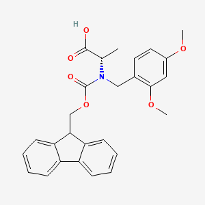 N-(((9H-Fluoren-9-yl)methoxy)carbonyl)-N-(2,4-dimethoxybenzyl)-L-alanine chemical structure (CAS 1425938-66-4)