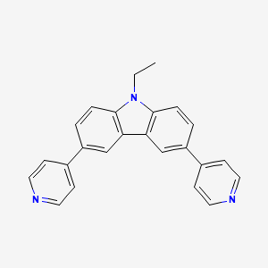 9-Ethyl-3,6-di(pyridin-4-yl)-9H-carbazole chemical structure (CAS 1425940-32-4)