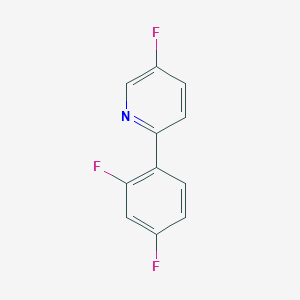 2-(2,4-Difluorophenyl)-5-fluoropyridine chemical structure (CAS 1426047-01-9)