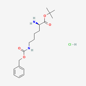 (R)-tert-Butyl 2-amino-6-(((benzyloxy)carbonyl)amino)hexanoate hydrochloride chemical structure (CAS 1426213-63-9)