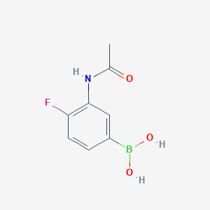 (3-Acetamido-4-fluorophenyl)boronic acid chemical structure (CAS 1426255-21-1)