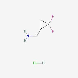 (2,2-Difluorocyclopropyl)methanamine hydrochloride chemical structure (CAS 1426309-49-0)
