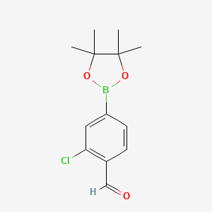 2-Chloro-4-(4,4,5,5-tetramethyl-1,3,2-dioxaborolan-2-yl)benzaldehyde chemical structure (CAS 1426320-86-6)