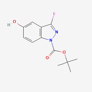 tert-Butyl 5-hydroxy-3-iodo-1H-indazole-1-carboxylate chemical structure (CAS 1426425-59-3)