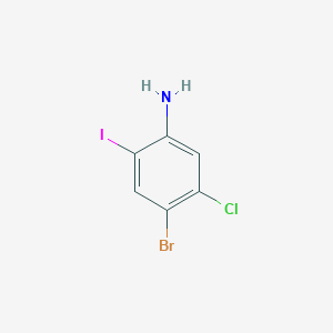4-Bromo-5-chloro-2-iodoaniline chemical structure (CAS 1426566-89-3)