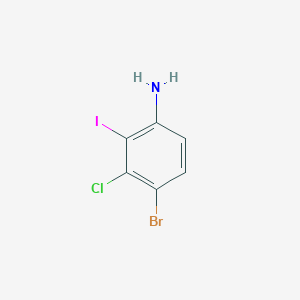 4-Bromo-3-chloro-2-iodoaniline chemical structure (CAS 1426566-90-6)