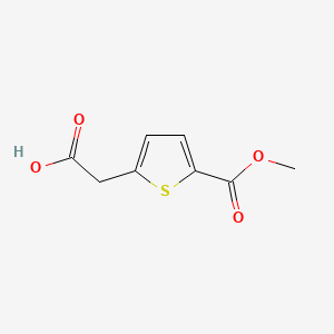 2-(5-(Methoxycarbonyl)thiophen-2-yl)acetic acid chemical structure (CAS 142667-06-9)