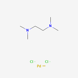 Dichloro(N,N,N',N'-tetramethylethylenediamine)palladium(II) chemical structure (CAS 14267-08-4)