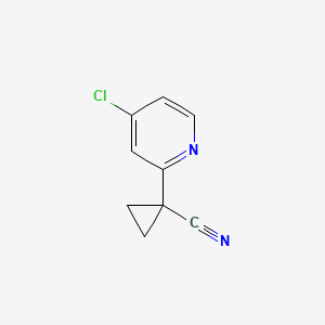 1-(4-Chloropyridin-2-yl)cyclopropane-1-carbonitrile chemical structure (CAS 1427012-83-6)