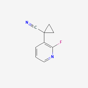 1-(2-Fluoropyridin-3-yl)cyclopropane-1-carbonitrile chemical structure (CAS 1427014-16-1)
