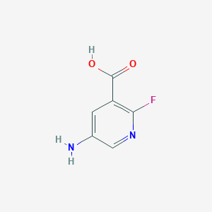 5-Amino-2-fluoronicotinic acid chemical structure (CAS 1427082-09-4)