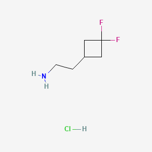 2-(3,3-Difluorocyclobutyl)ethanamine hydrochloride chemical structure (CAS 1427173-51-0)