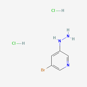 3-Bromo-5-hydrazineylpyridine dihydrochloride chemical structure (CAS 1427195-27-4)