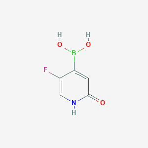 (5-Fluoro-2-oxo-1,2-dihydropyridin-4-yl)boronic acid chemical structure (CAS 1427305-76-7)