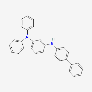 N-([1,1'-Biphenyl]-4-yl)-9-phenyl-9H-carbazol-2-amine chemical structure (CAS 1427316-58-2)