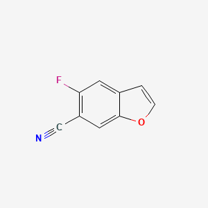 5-Fluorobenzofuran-6-carbonitrile chemical structure (CAS 1427324-78-4)