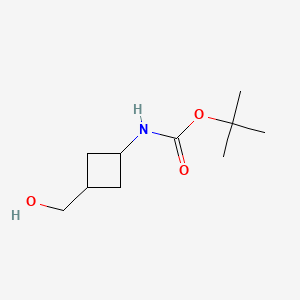 tert-Butyl (cis-3-(hydroxymethyl)cyclobutyl)carbamate chemical structure (CAS 142733-64-0)