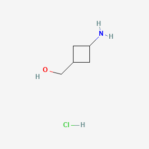 (cis-3-Aminocyclobutyl)methanol hydrochloride chemical structure (CAS 142733-65-1)