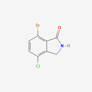 7-Bromo-4-chloro-2,3-dihydro-1H-isoindol-1-one chemical structure (CAS 1427357-41-2)