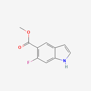 Methyl 6-fluoro-1H-indole-5-carboxylate chemical structure (CAS 1427359-23-6)