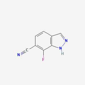 7-Fluoro-1H-indazole-6-carbonitrile chemical structure (CAS 1427361-84-9)