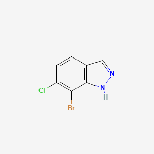 7-Bromo-6-chloro-1H-indazole chemical structure (CAS 1427361-92-9)