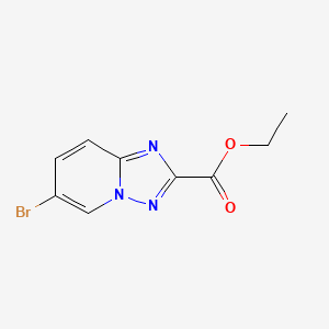 Ethyl 6-bromo-[1,2,4]triazolo[1,5-a]pyridine-2-carboxylate chemical structure (CAS 1427376-40-6)