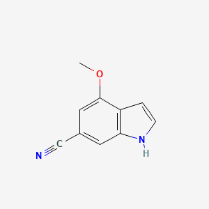 4-Methoxy-1H-indole-6-carbonitrile chemical structure (CAS 1427376-90-6)
