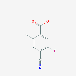 Methyl 4-cyano-5-fluoro-2-methylbenzoate chemical structure (CAS 1427377-85-2)