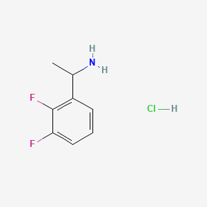 1-(2,3-Difluorophenyl)ethanamine hydrochloride chemical structure (CAS 1427378-79-7)