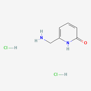 6-(Aminomethyl)pyridin-2(1H)-one dihydrochloride chemical structure (CAS 1427379-72-3)